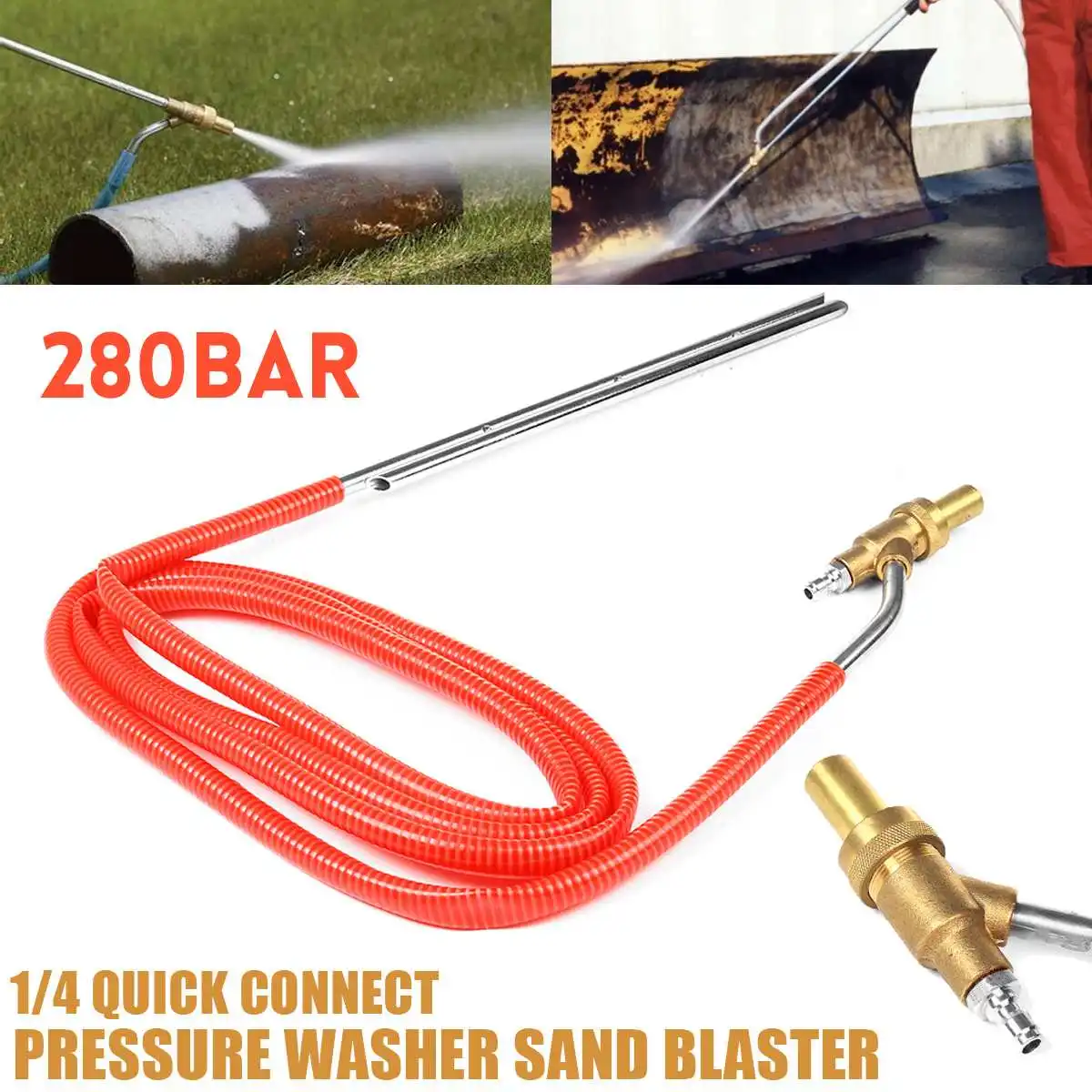 

1/4'' High Pressure Washer Sandblasting Lance Sand Wet Blasters Kit Sand Blasters Wet Blasting Washer Sandblasting Kit