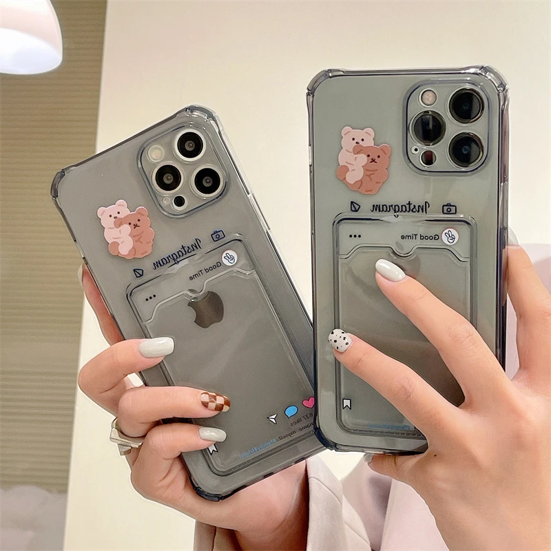 Instagram Page Cute Bear Shockproof Wallet Card Phone Case For Iphone 13 Pro Max 11 12 X Xr Xs Max 7 8 Plus Clear Back Cover Mobile Phone Cases Covers Aliexpress Instagram Page Cute Bear Shockproof Wallet Card Phone Case For Iphone 13 Pro Max 11 12 X Xr Xs Max 7 8 Plus Clear Back Cover Mobile Phone Cases Covers Aliexpress