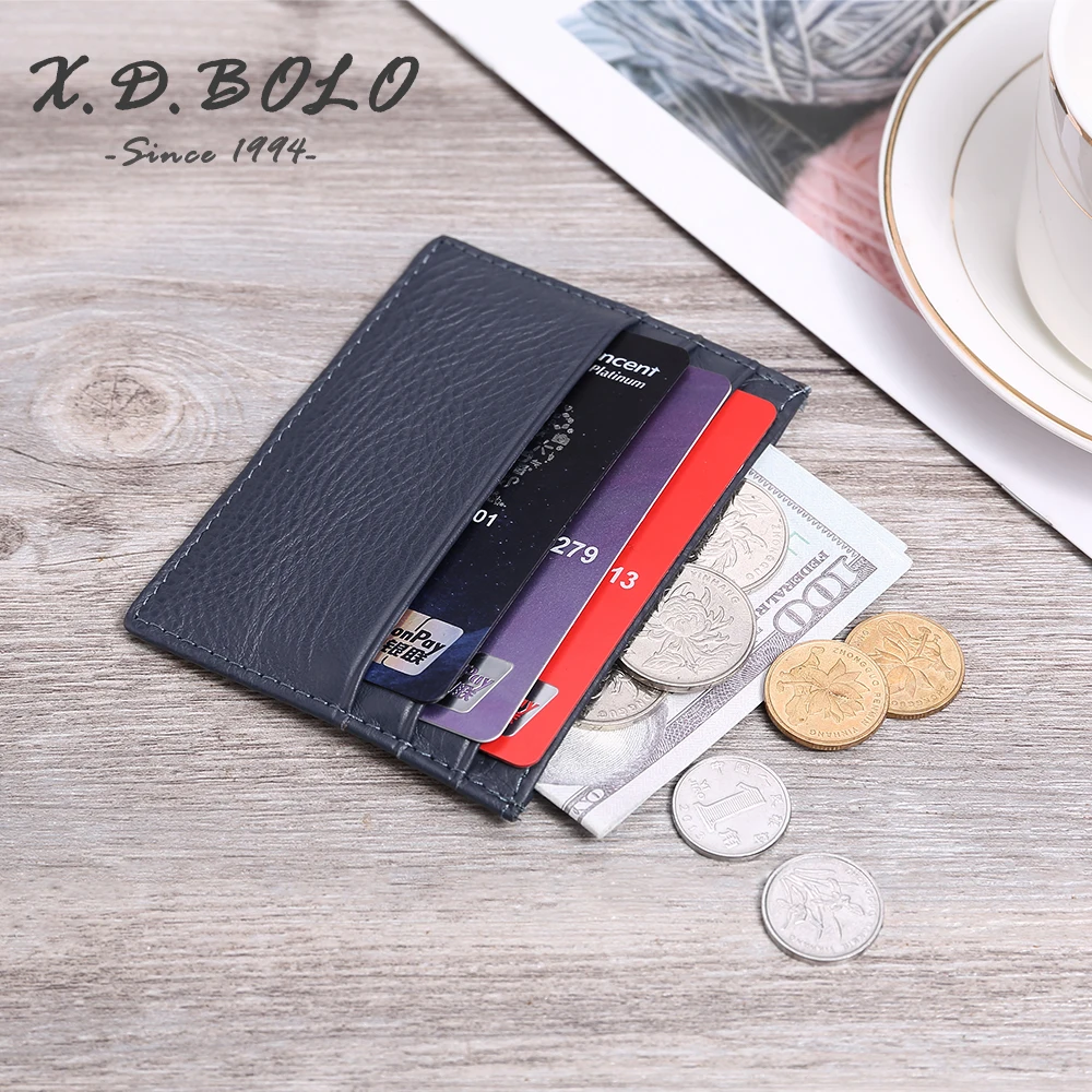 X. D. BOLO натуральная кожа кредитный держатель для карт RFID винтажный кошелек