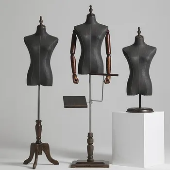 

3style female hand mannequin body half length model suit, trousers, Pants rack display cloth wood dase Adjustable height D290