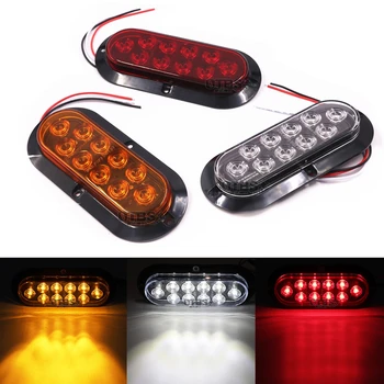 

12V Universal 10led White/Amber/Red Trailer Truck Caravan Taillight Tail Rear led Light Brake Stop Lamp Tractor Pickup