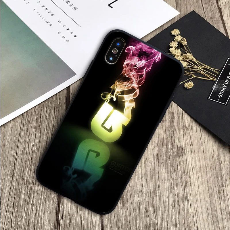 Мягкий силиконовый черный чехол Burton для телефона iPhone 5 5S SE 6 plus 7 8 plus X XR XS Max 11 PRO Max - Цвет: H19082003-11.jpg
