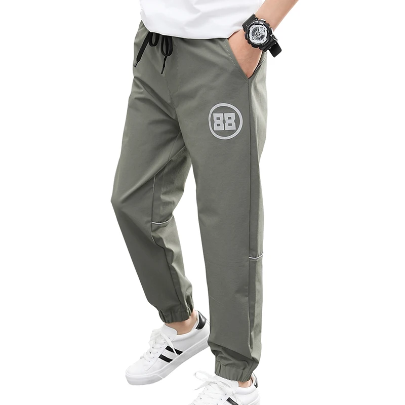 K2-951Gray Штаны для мальчиков, брюки, спортивные джоггеры, повседневные хлопковые спортивные штаны для мальчиков-подростков, школьная одежда для детей 8, 9, 11, 13 лет - Цвет: K2-951Gray