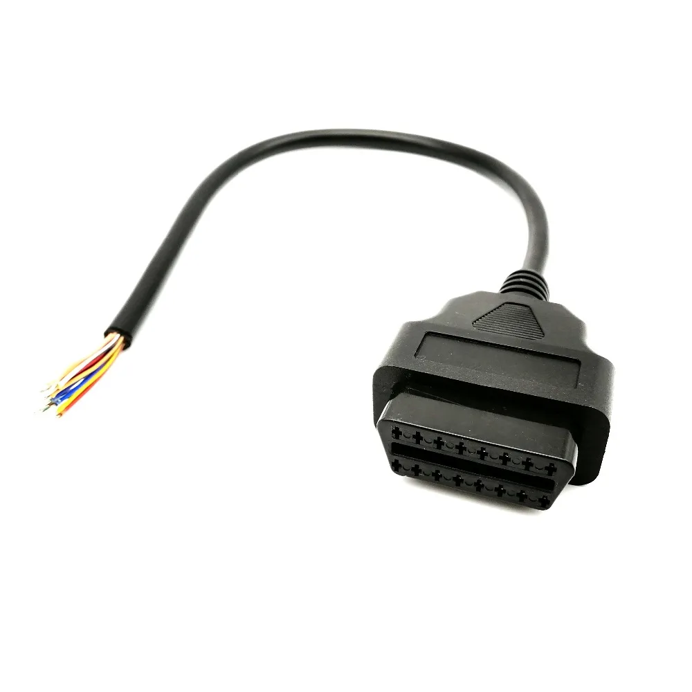 30 см OBD 2 Открытый кабель OBD2 16pin разъем для открытия OBD кабель obd-ii 16 pin OBD 2 адаптер