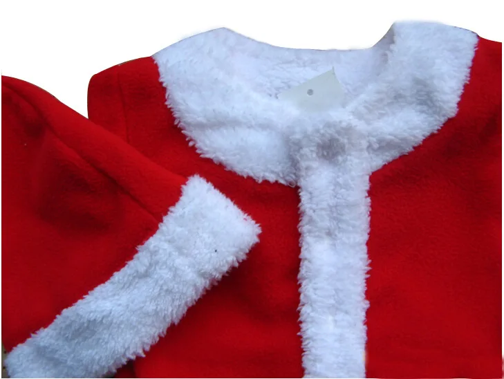 Teenster в рождественском стиле для маленьких, двойная Экипировка для Санта Клаус Стиль смешные детские цельная одежда для мальчика из двух предметов платье для новорожденной и головному убору при Дети костюм
