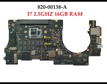 

High quality 661-02524 For MacBook Retina Pro 15" A1398 Logic Board I7 2.2GHz 16GB RAM 2015 Year Motherboard PCB 820-00138-A