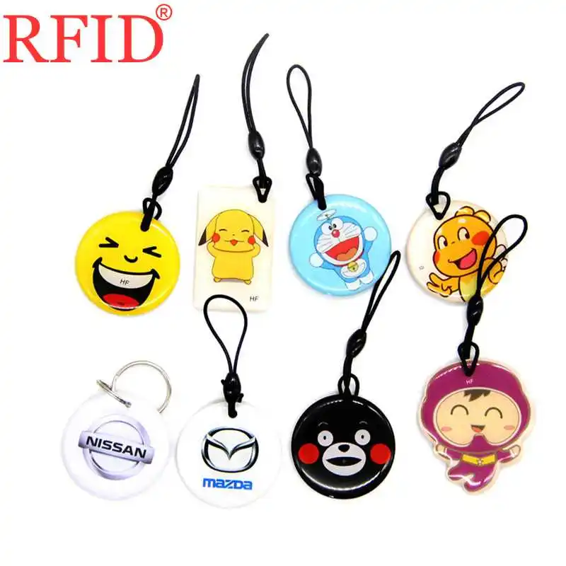 ID 125 кГц EM4305 EM4205 реплицируемые записываемые брелки RFID мультфильм брелок жетон тег карты контроля доступа несколько вариантов 1 шт