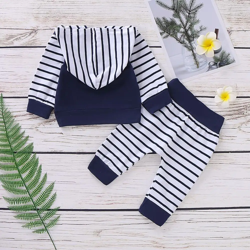 Baby Clothes Sets Casual Hooded Long Sleeve T Shirt Tops + Pants 2pcs Newborn Bebes Outfits 0-18Month Toddler Infant Sport Suits