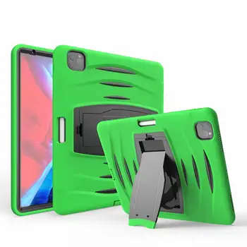

Cover For IPad Pro 12.9 Inch 2020 Kids Heavy Duty Shockproof Fall prevention Tablet Protect Case With Pen slot Stand Coque+pen