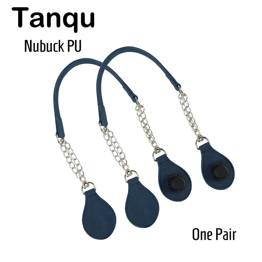TANQU, 1 пара, с краями, из нубука, искусственная кожа, с цепочкой, с двойной металлической цепочкой, для O, сумка для EVA Obag, женская сумка