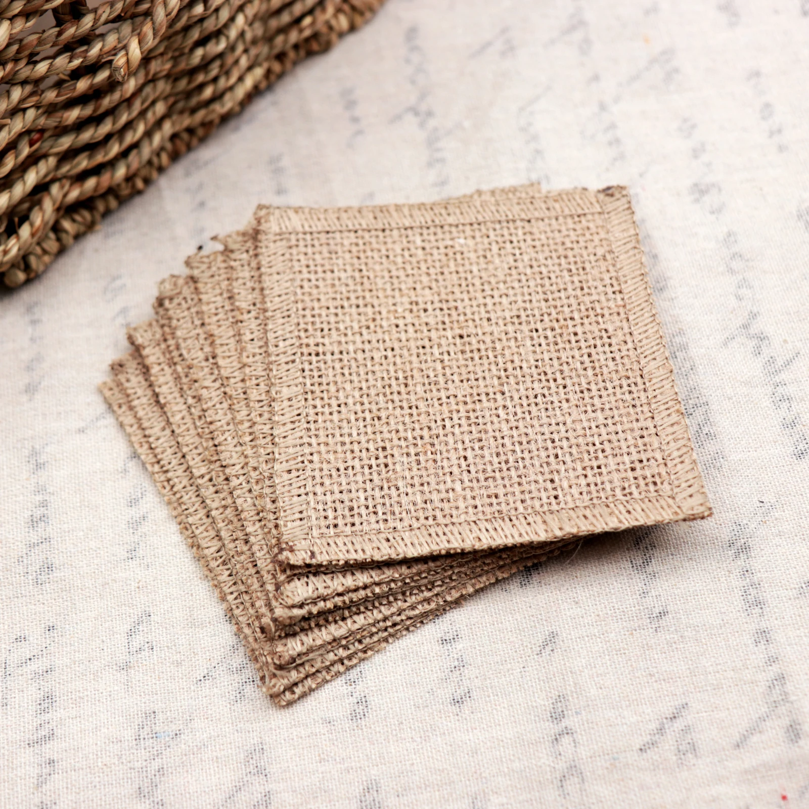 Натуральный льняной коврик для стола из мешковины Hessian столовые украшения