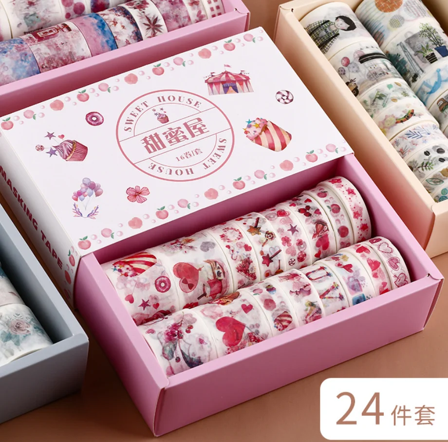 Смешанные винтажные небесные цветы Дерево Птицы набор декоративного скотча Васи