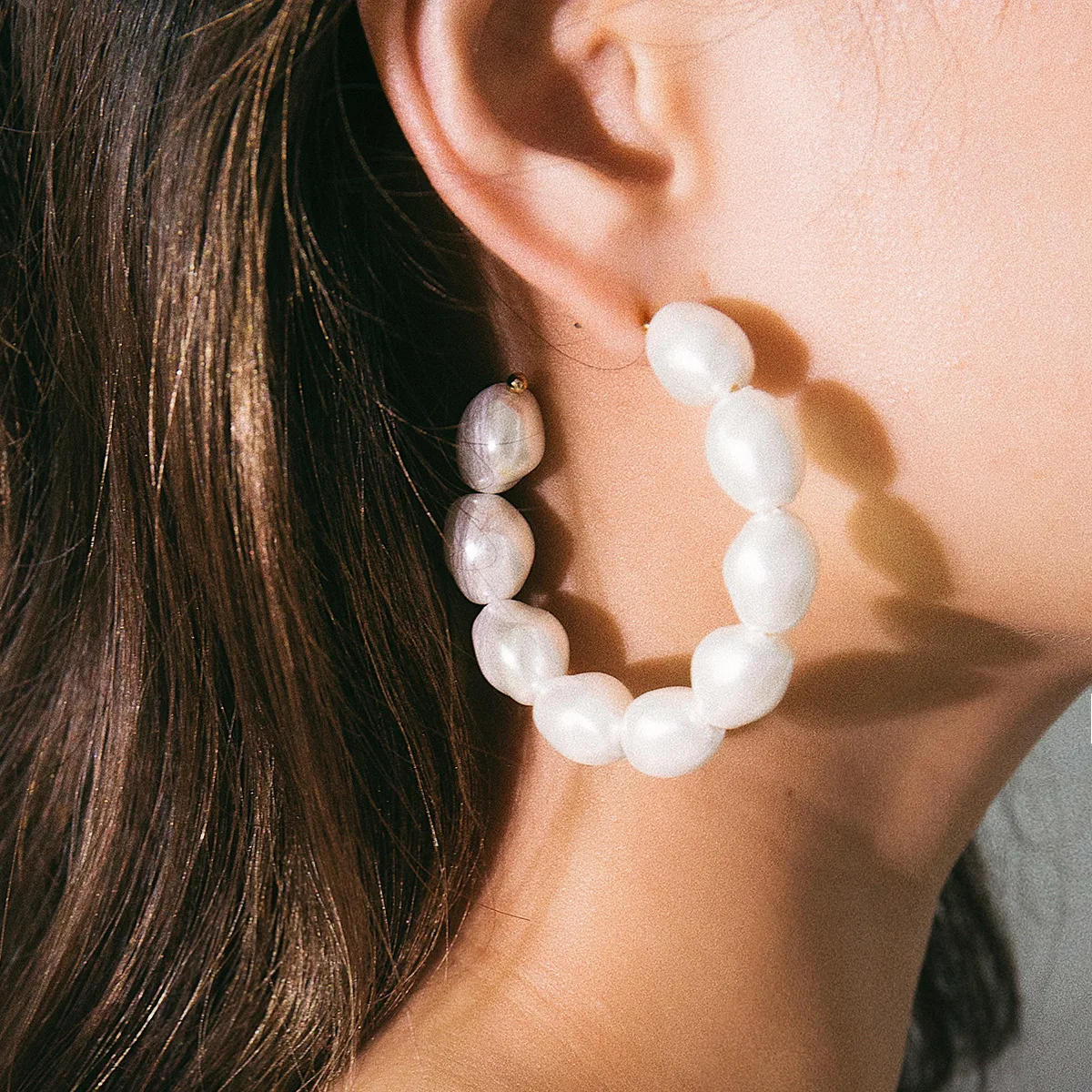 

Big C Pearl Earring for Women 2019 Statement European and American Hot Sellers Ear Pendants ZA FRESH