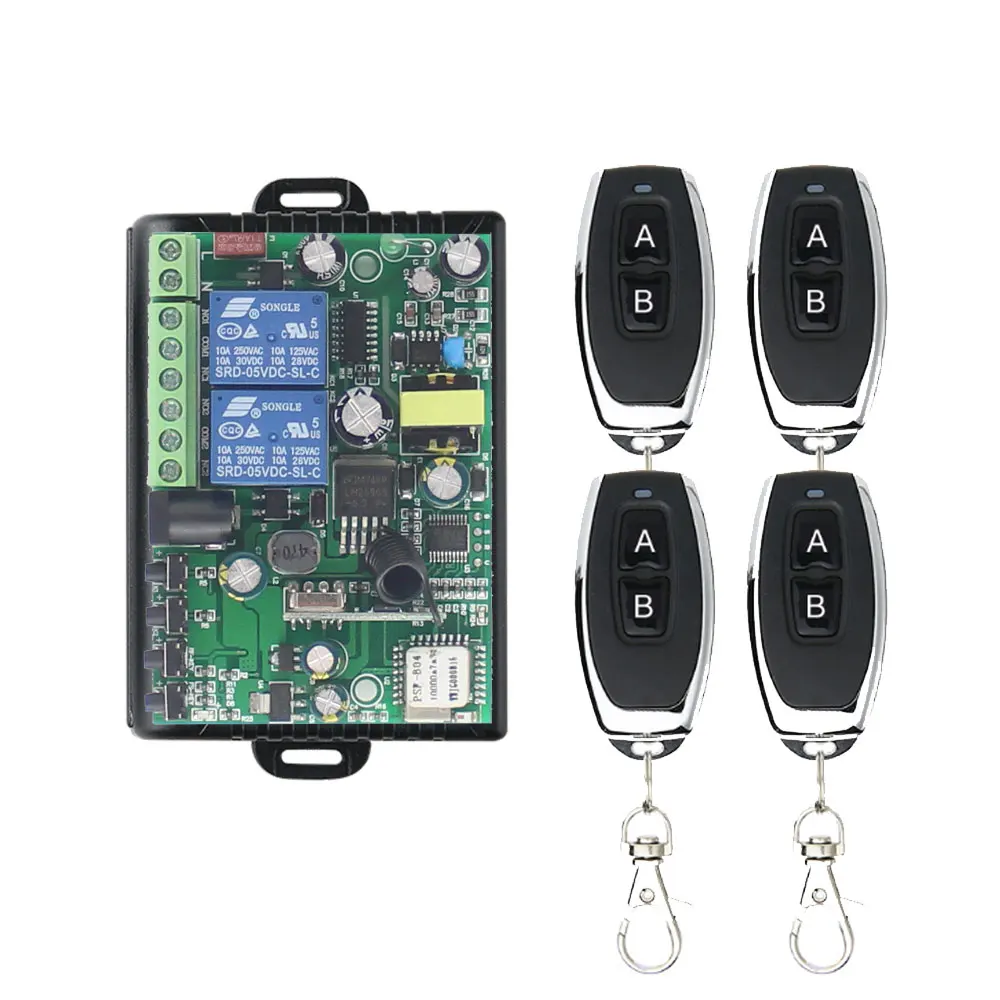 wifi-2202-4xljAB EWeLinK приложение smart life AC220V DC7-36V 433 МГц 2 банды wifi переключатель с пультом дистанционного управления вентилятор, Телевизор, вытяжной вентилятор, DIY - Цвет: wifi-2202-4xljAB