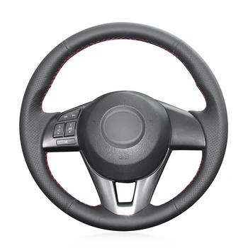

Black Artificial Leather Car Steering Wheel Cover for Mazda 3 Axela Mazda 6 Atenza Mazda 2 CX-3 CX-5 Scion iA Toyota Yaris iA