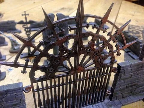 Новое поступление деревянный миниатюрный Готический стиль руины кладбище как на картинке