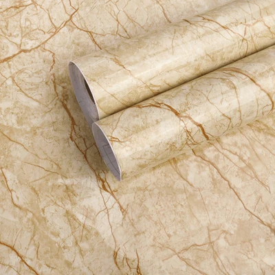 PVC Imitation marble sticker wall paper wallpaper self-adhesive cabinet kitchen wall furniture renovation waterproof - Цвет: 6