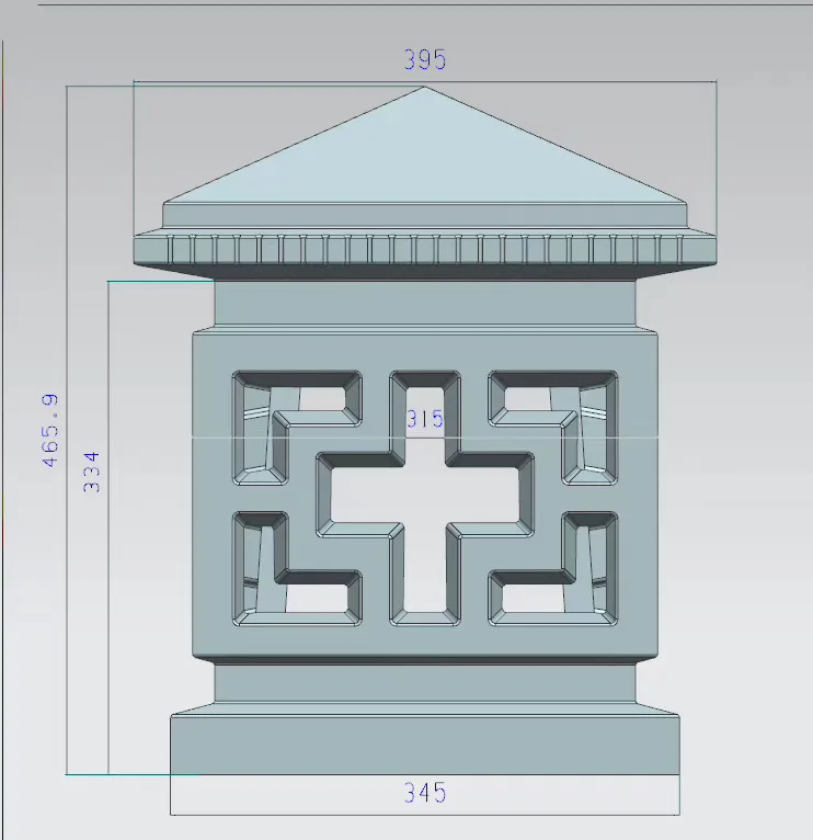 Concrete Palace Lantern Statue Mold For Outdoor Garden