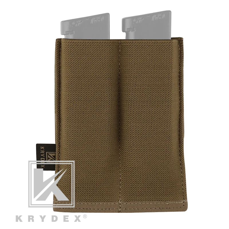 KRYDEX 9mm .45 Double Mag Pouch Tactical High Speed Fast Draw Open Top Pistol Magazine Pouch Holster For Shooting Hunting CB