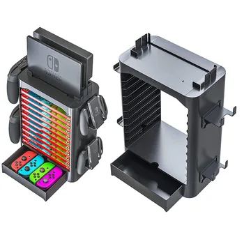 

Game Storage Tower for Nintendo Switch - Game Disk Rack and Controller Organizer Compatible with Nintendo Switch and Accessories