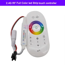 DC5-24V mini cor completa spi rgb led controlador 2.4g rf painel de toque dimmer para ws2812 ws2813 ws2815 pixels led luz de tira