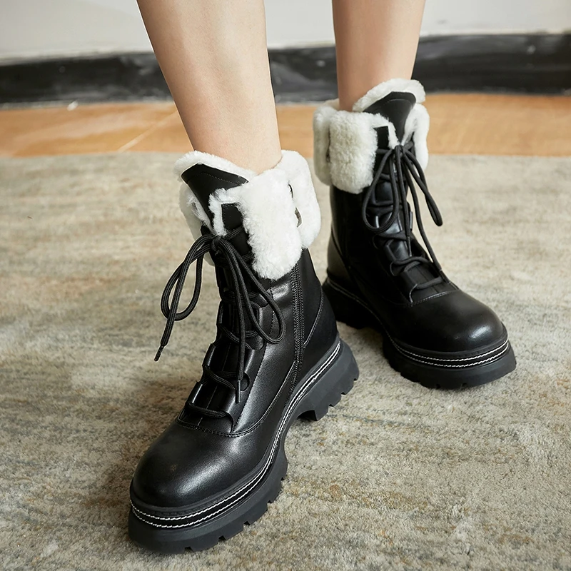 

Women's Shoes Autumn Winter New Fashion New Ankle Boots Plus Velvet Warm Short Tube European and American Women Black Boots