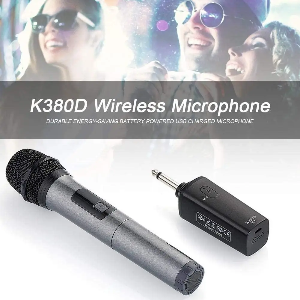 Портативный беспроводной Bluetooth микрофон K380D для караоке пения и прослушивания