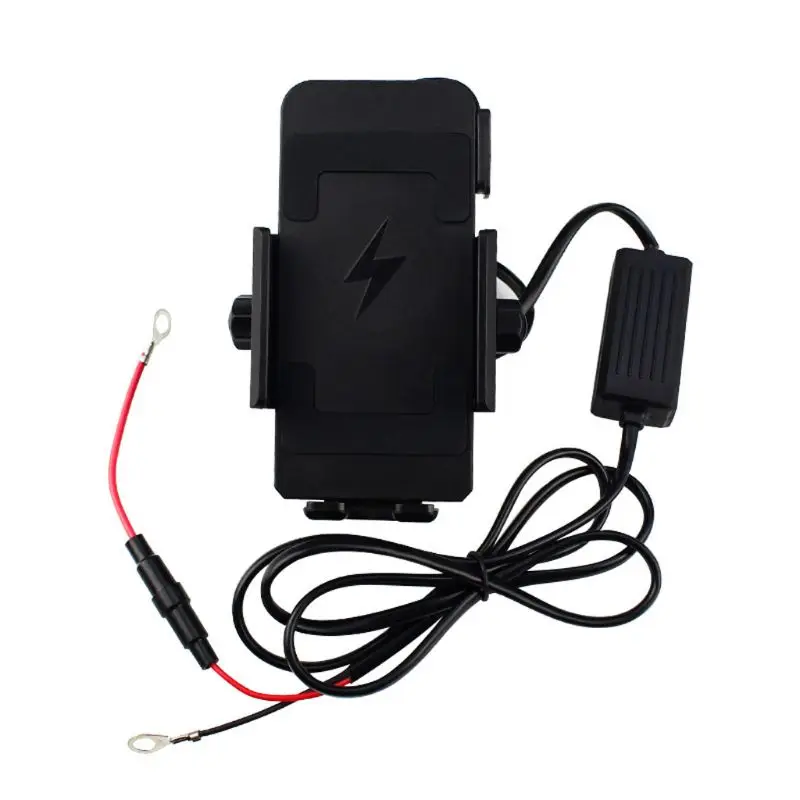 Waterproof DC 12V-120V Motorcycle E-bike CellPhone Wireless Charger Mount Holder Waterproof DC 12V-120V Motorcycle E-bike CellPhone Wireless Charger Mount Holder