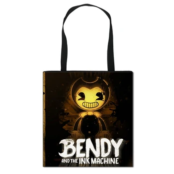 

New Printed Bendy Handbags Women Shopping Bags Students Boys Girls High Capacity Storage Messenger bags Foldable Shoulder Bag