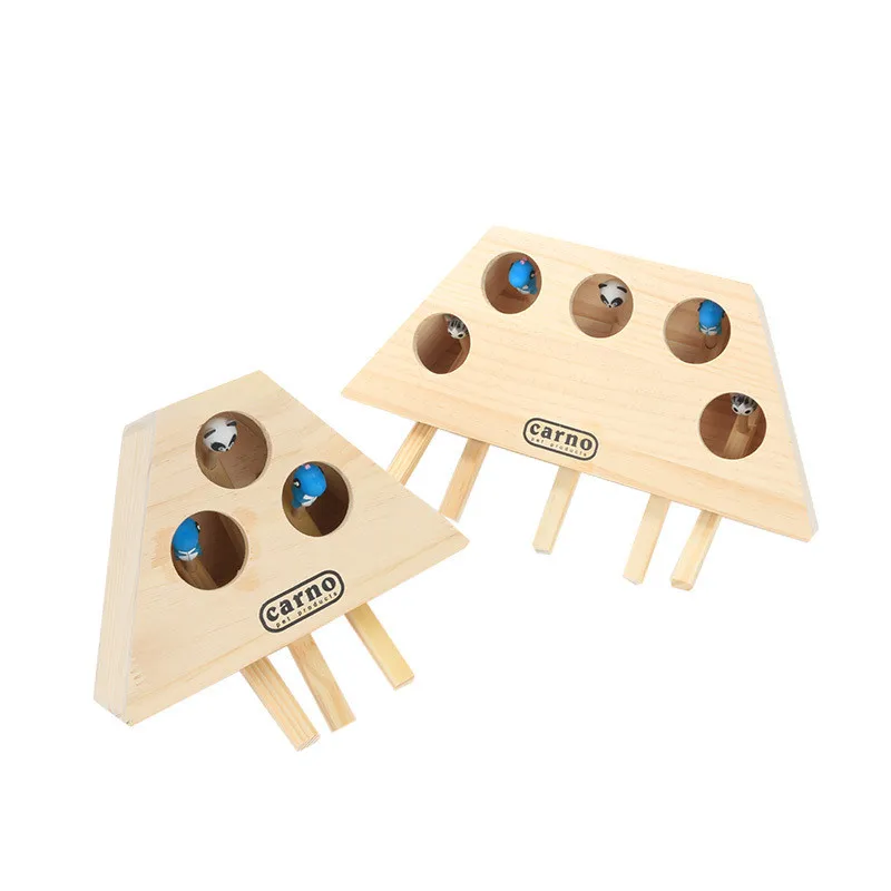 Aapet деревянная игрушка для домашних животных мышь кота Интерактивная удар Whac A