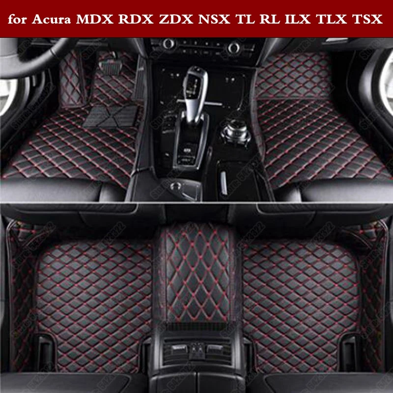 Роскошные кожаные 3D Автомобильные Коврики для Acura MDX RDX ZDX NSX TL RL ILX TLX TSX на заказ