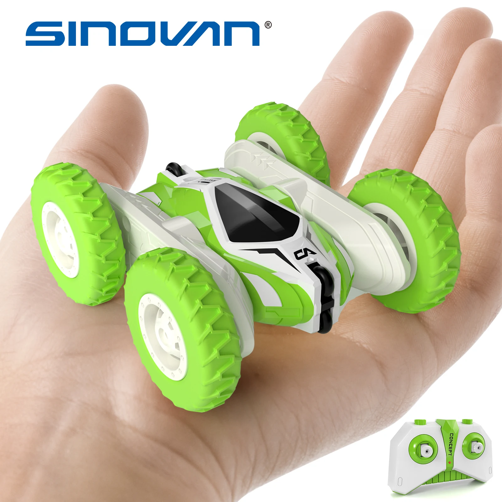 Sinovan Hugine RC coche 2,4G 4CH truco deriva deformación Buggy coche de Control remoto de coche 360 grados Flip niños Robot coches RC de juguete