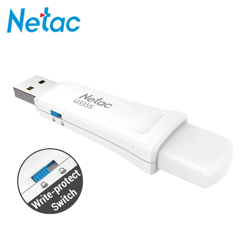 Netac U335S USB флешка флеш накопитель 16 Гб защита от записи секретная ручка пластик