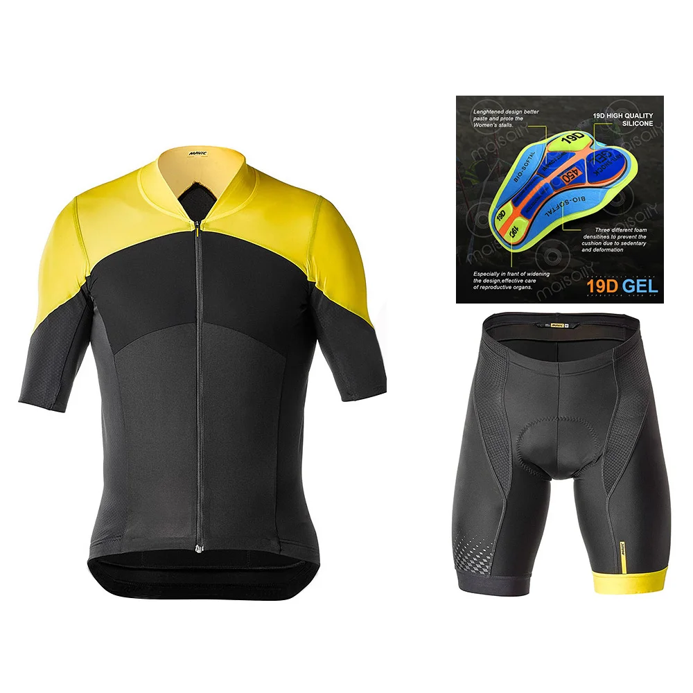 

Mavic 2019 Pro Team Cycling Clothing /Road Bike Wear Racing Clothes Quick Dry Men's Cycling Jersey Set Ropa Ciclismo Maillot