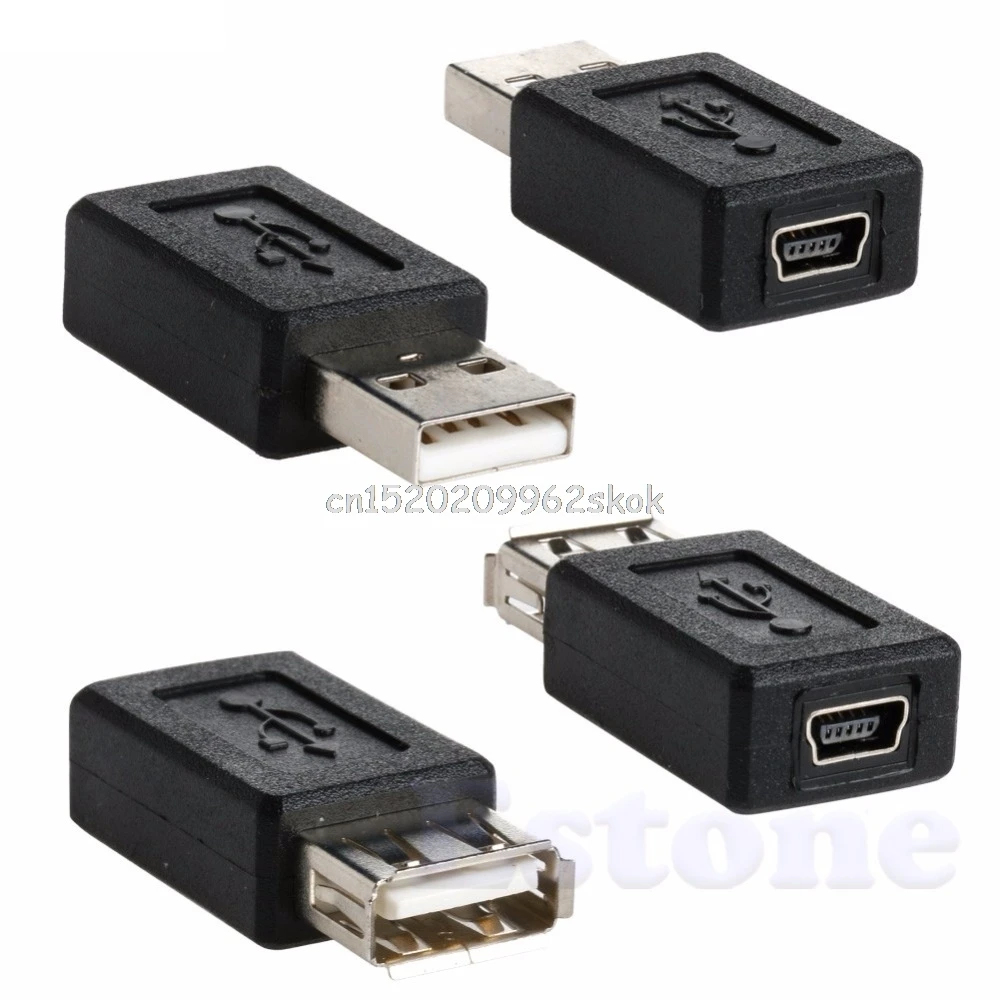 10 шт. 5 pin F/M Mini Changeur адаптер USB конвертер Мужской Женский Micro USB