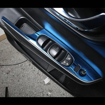 

For Renault Alaskan 4WD 2016 2017 2018 Stainless steel Car accessories Window Door glass Lift Control Switch Panel Cover Trim