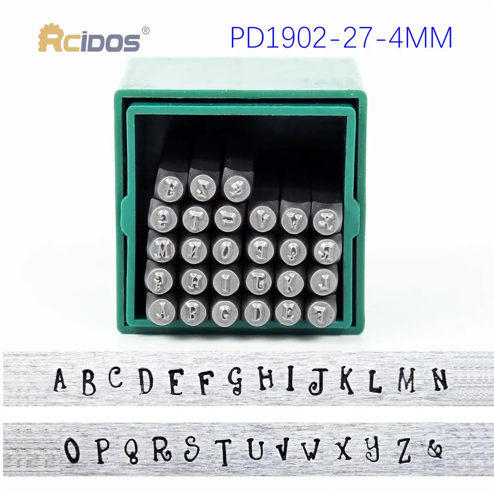 PD1902 заглавной буквы металлические набор для стемпинга, DIY браслет/ювелирные изделия/Цепочки и ожерелья 4 мм стальной компостер с напечатанными буквами, комплект, 33 шт./кор.+ 3 шт., 3 мм в диаметре