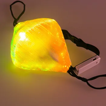 

Smart Wearable USB Rechargeable Trendy Glowing Cycle Riding Mask RGB LED Wearer Color Changing Nightclub Fashion Iluminous Masks
