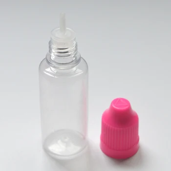 

1000pcs Empty Clear PET 20ml Plastic Dropper Bottles With Childproof Cap With Long Thin Tip E Liquid Hard Bottle