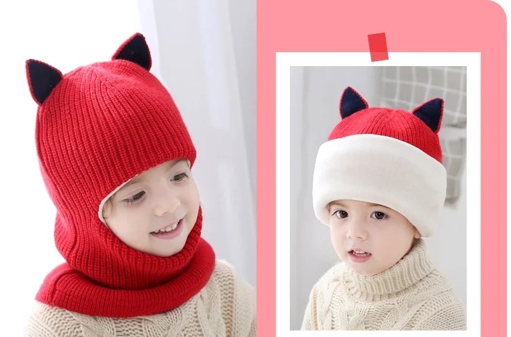 Осенне-зимняя детская шапка для мальчиков, бархатная утолщенная защищающая от ветра шапка, Детская цельная Защитная шапка для лица для девочек, детские шапки