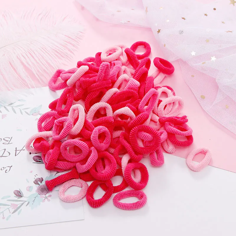 100PCS/Set 1.5cm Colorful Small Ring Elastic Hair Bands Hair Accessories Girls Cute Rubber Band Gum For Hair Scrunchies Headband designer head scarf Hair Accessories