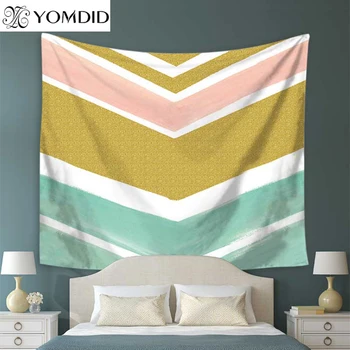 

YOMDID Wall Tapestry Striped Pattern Tapestries Wall Hanging Tapestry Polyester Fiber For Beach Towel Yoga Mat Thin Blanket