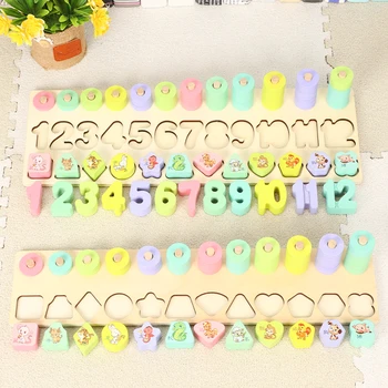 

Wooden Logarithmic Board Puzzle Montessori Learning To Count Numbers Matching Early Education Teaching Math Toys for kids Boys
