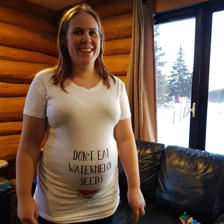 Don't Eat Watermelon New Summer Maternity Pregnancy T Shirt Women Tee Letter Print Pregnant Clothes Funny T-shirt