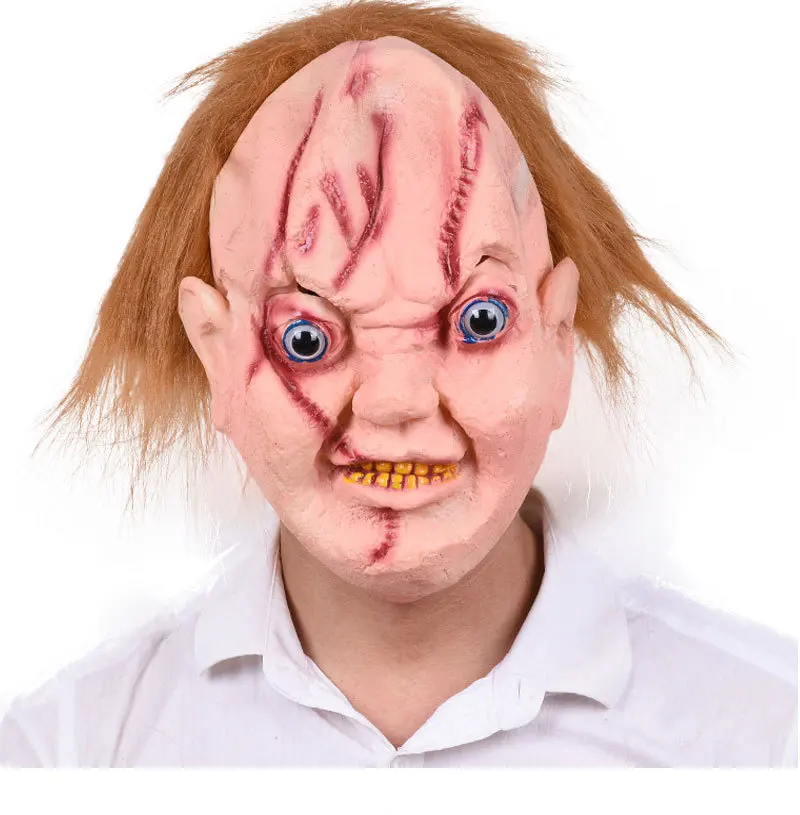 Halloween Ball Party Masks Horror Grimace Mask Blonde Ghost Baby Chucky Mask APRIL FOOL'S DAY Trick Mask