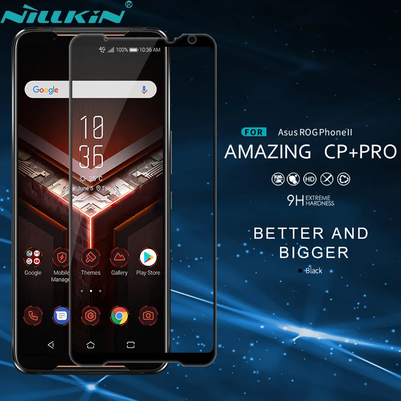 

Tempered Glass for ASUS ROG Phone II NILLKIN CP+Pro 2.5D Fully Covered Screen Protector for Asus ROG 2 Glass Film