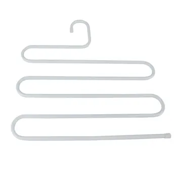 

Multifunction Metal Magic Pants Hanger Space Saver Rack Jeans Scarf Tie Closet Tool Remove Slacks Quickly And Efficiently