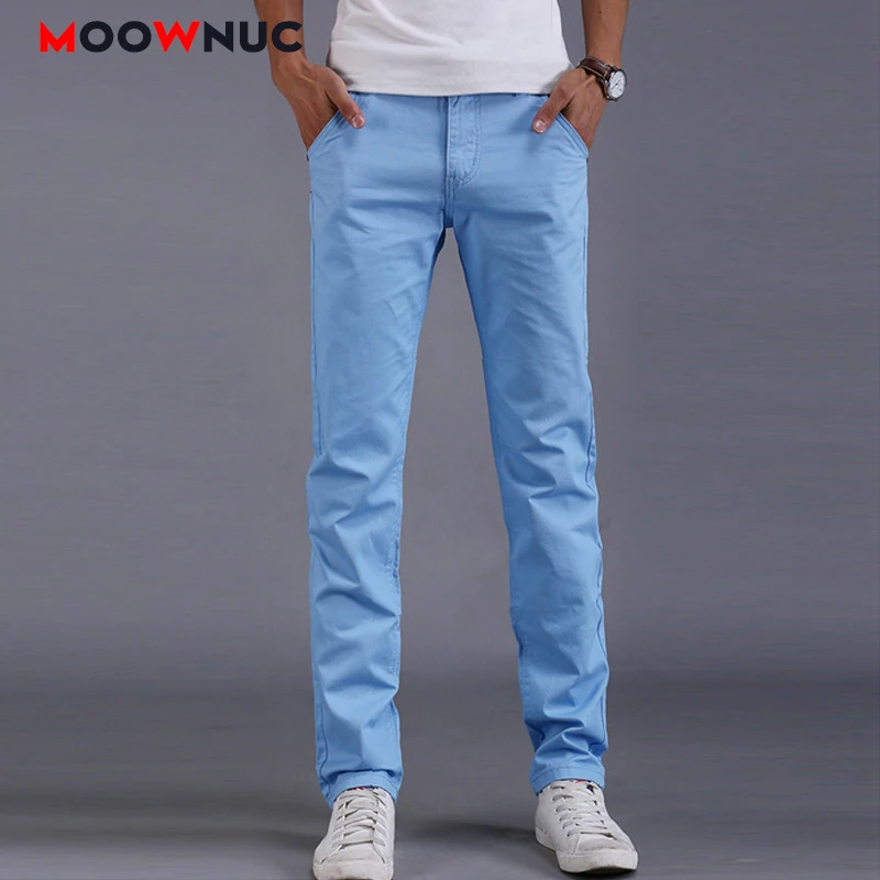 

Male Long Pants Men's Trousers Plus Size Autumn Streetwear Slim Business Casual Elastic Hombre Fashion Straight 38 Brand MOOWNUC