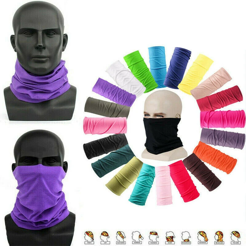 

Mouth Mask Face Mask Scarf Sun Protection Mask Pure Color Outdoor Riding Masks Protective Scarf Handkerchief