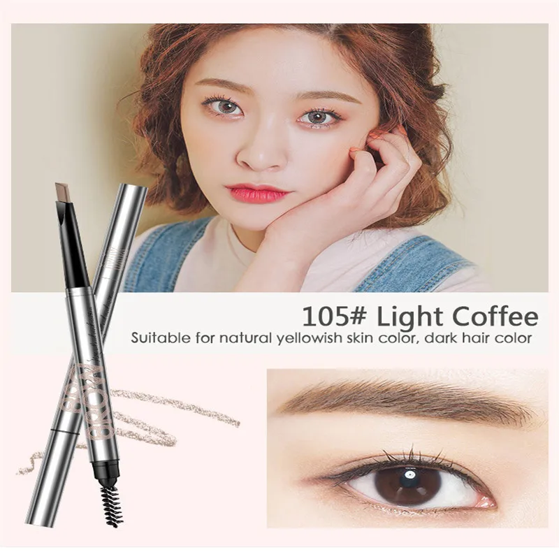 

Not Blooming Fog Double Eyebrow Pencil Long Lasting Eyebrows Pencil Waterproof and Sweat Is Not Easy To Bleach Eyebrows TSLM1